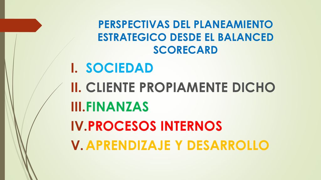 PERSPECTIVAS DEL PLANEAMIENTO ESTRATEGICO DESDE EL BALANCED SCORECARD