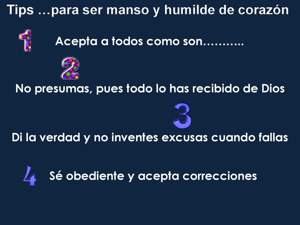 Tips …para ser manso y humilde de corazón