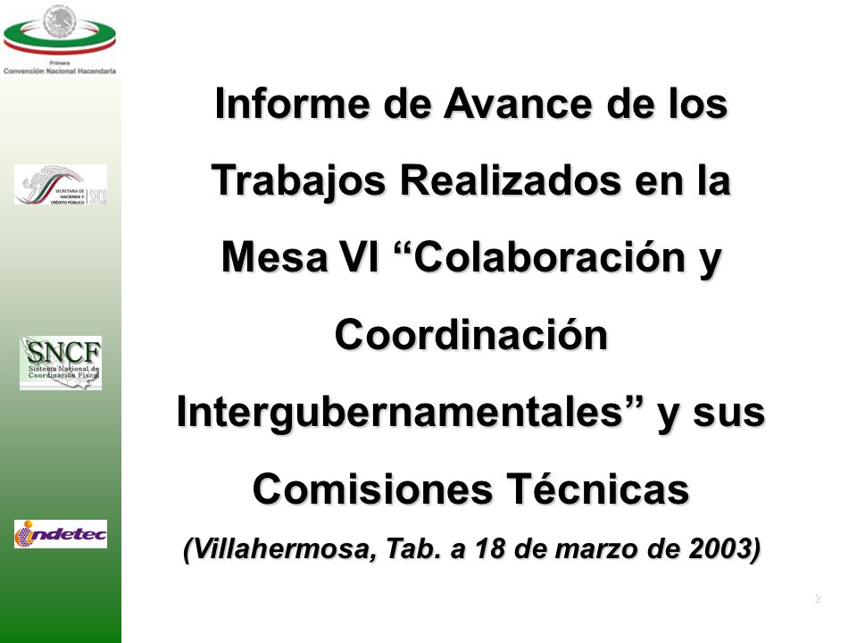 Informe de Avance de los Trabajos Realizados en la