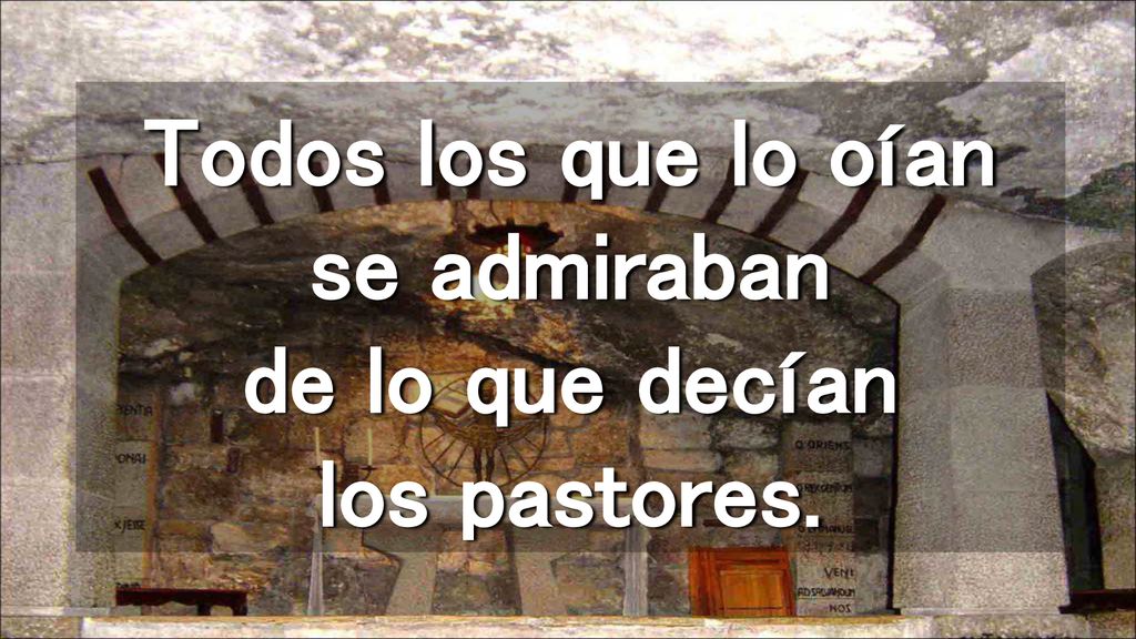 Todos los que lo oían se admiraban de lo que decían los pastores.