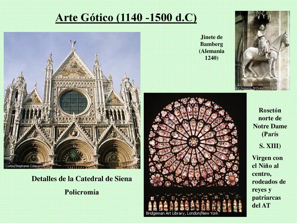 Arte Gótico ( d.C) Detalles de la Catedral de Siena