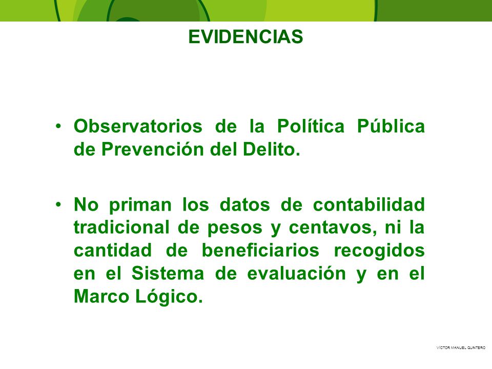 EVIDENCIAS Observatorios de la Política Pública de Prevención del Delito.