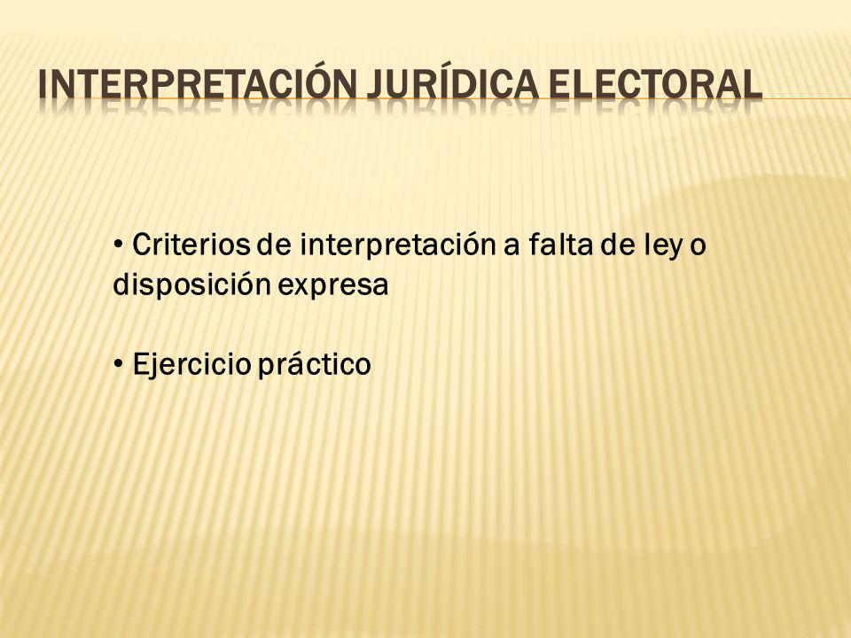 Interpretación Jurídica Electoral