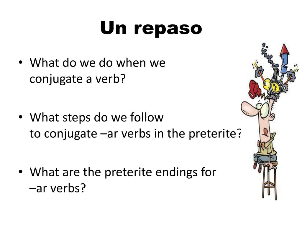 Un repaso What do we do when we conjugate a verb
