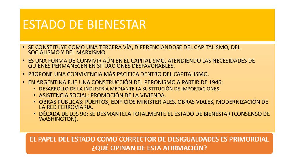 ESTADO DE BIENESTAR SE CONSTITUYE COMO UNA TERCERA VÍA, DIFERENCIANDOSE DEL CAPITALISMO, DEL SOCIALISMO Y DEL MARXISMO.
