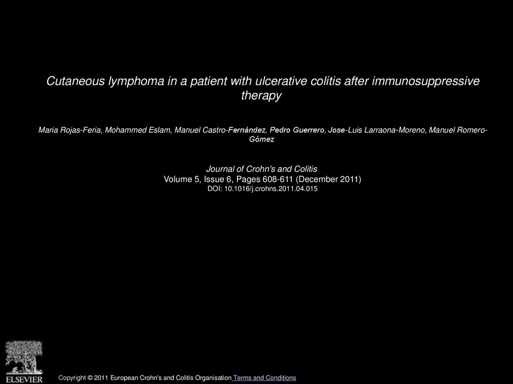 Cutaneous lymphoma in a patient with ulcerative colitis after immunosuppressive therapy