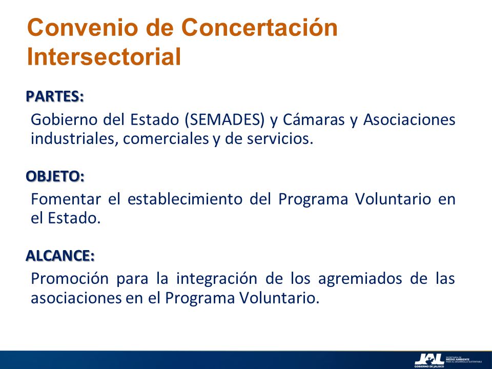 Convenio de Concertación Intersectorial
