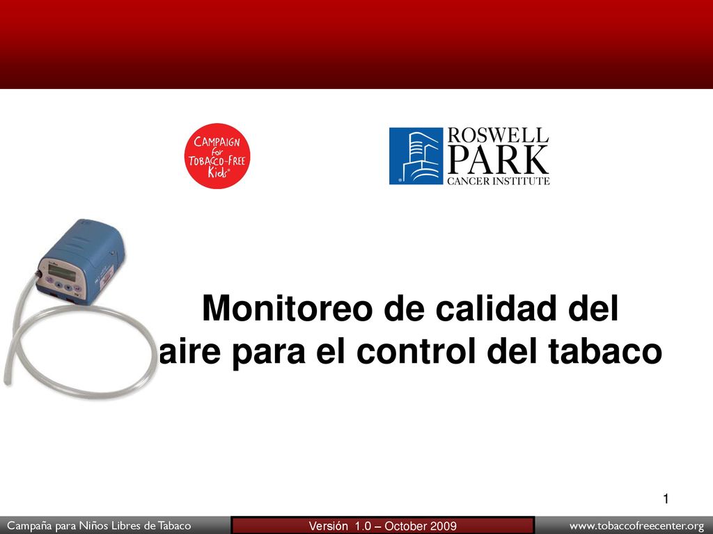 Monitoreo de calidad del aire para el control del tabaco