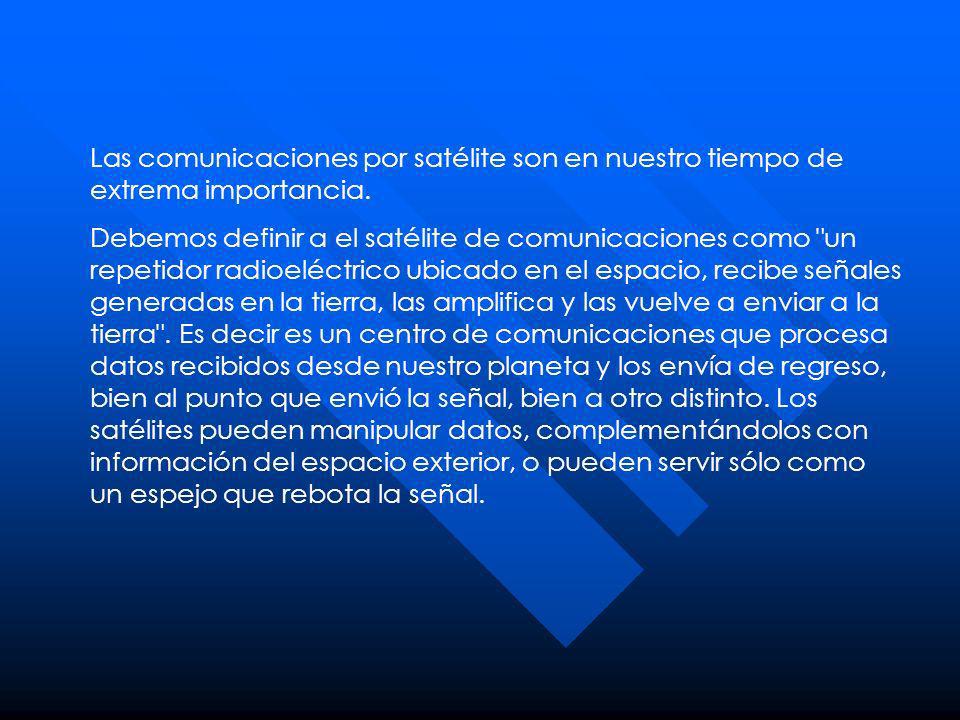 Las comunicaciones por satélite son en nuestro tiempo de extrema importancia.