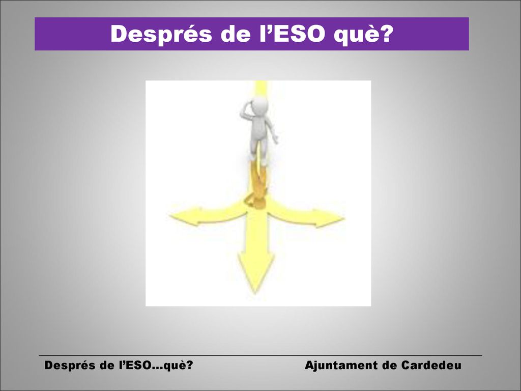 Després de l’ESO què Després de l’ESO...què Ajuntament de Cardedeu
