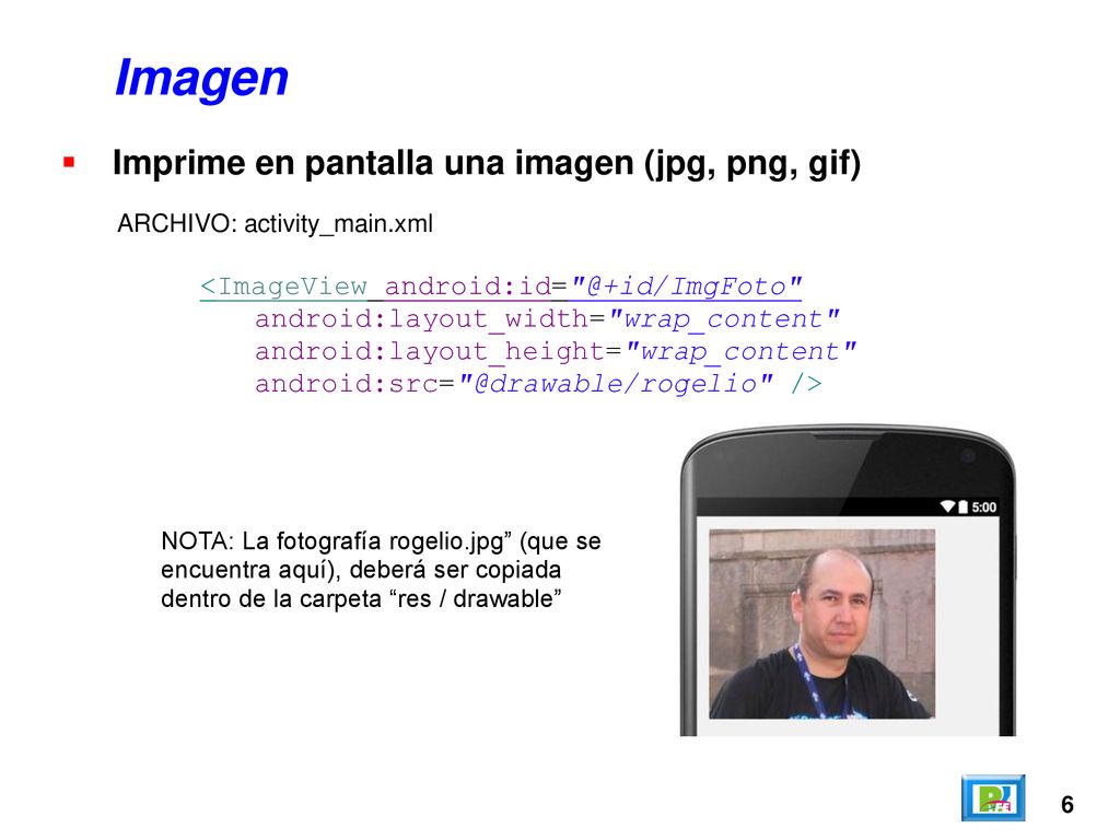 Imagen Imprime en pantalla una imagen (jpg, png, gif)