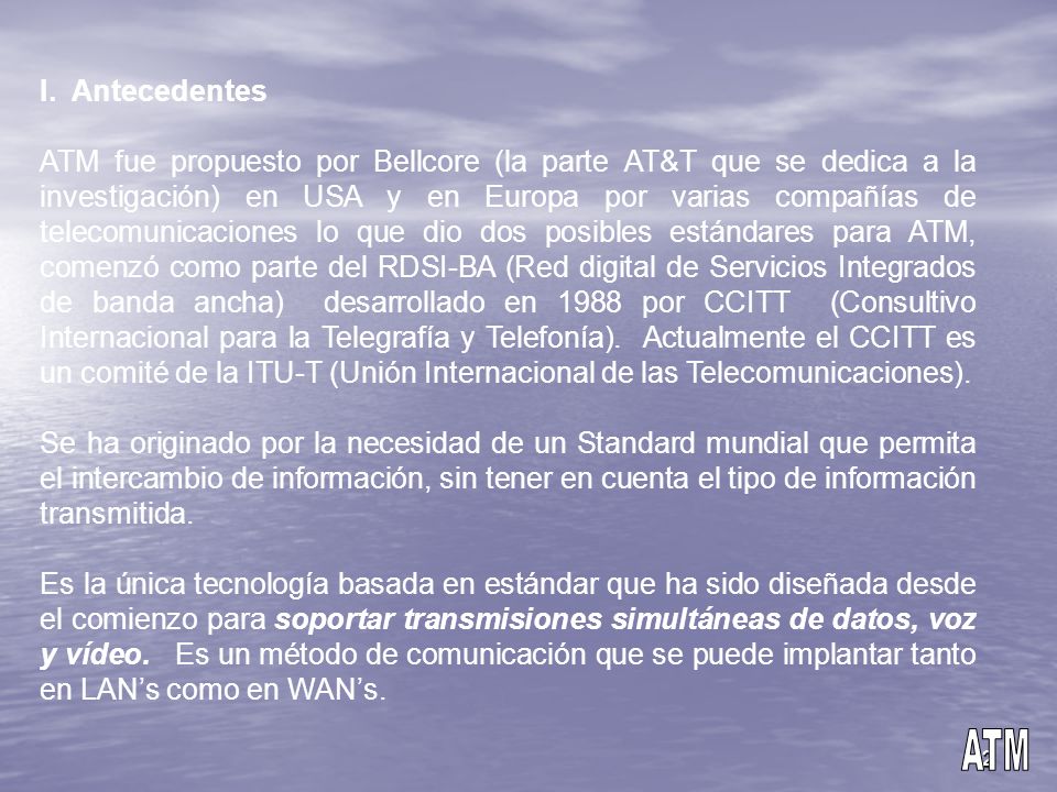I. Antecedentes