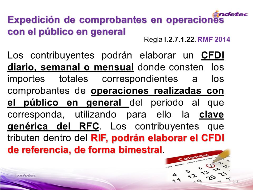 Expedición de comprobantes en operaciones con el público en general