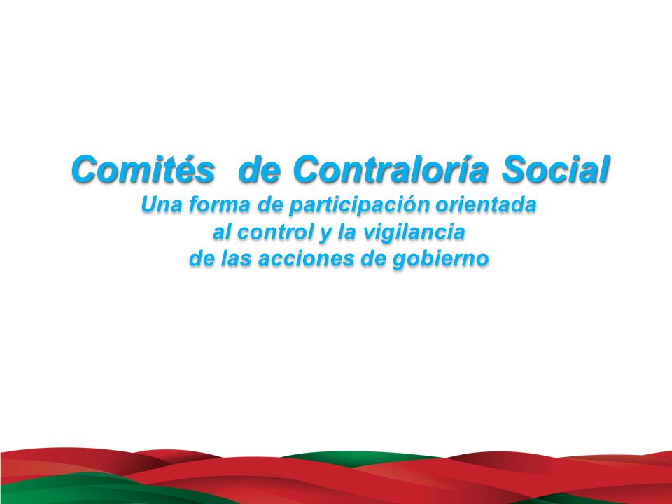 Comités de Contraloría Social