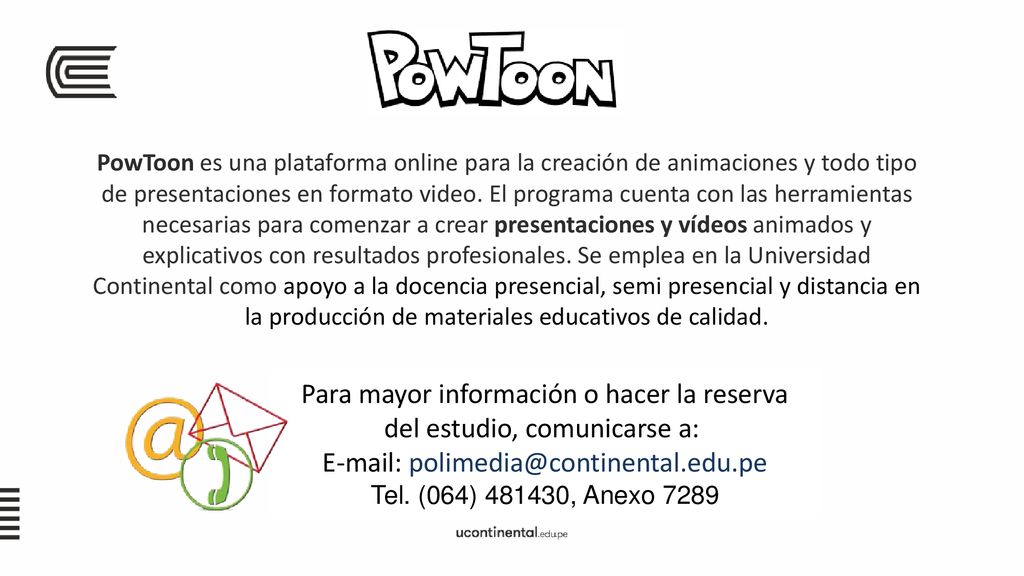 Para mayor información o hacer la reserva del estudio, comunicarse a: