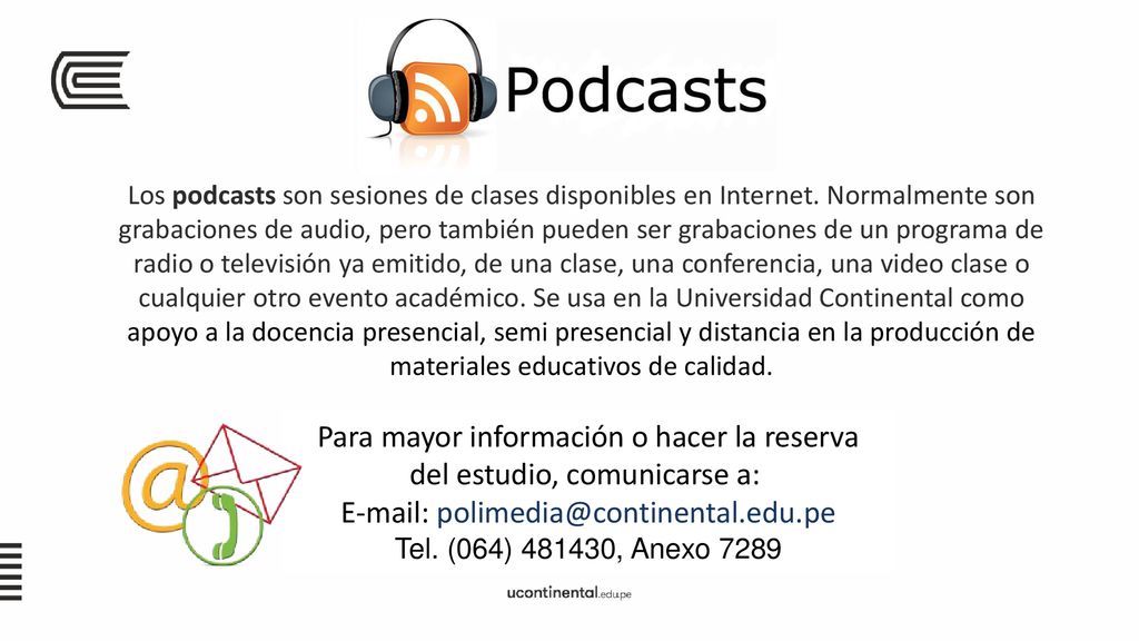 Para mayor información o hacer la reserva del estudio, comunicarse a: