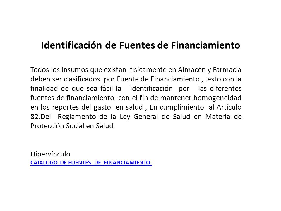 Identificación de Fuentes de Financiamiento