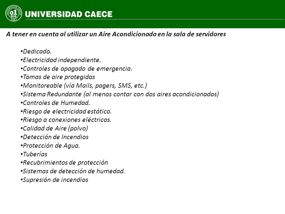 A tener en cuenta al utilizar un Aire Acondicionado en la sala de servidores