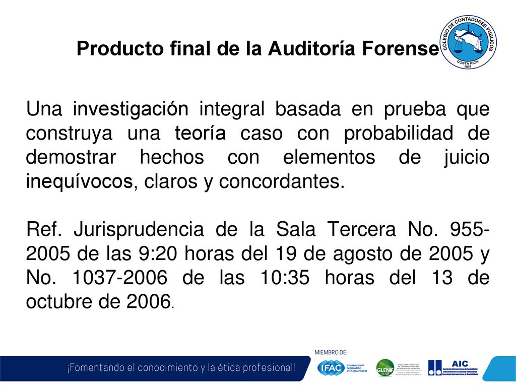 Producto final de la Auditoría Forense