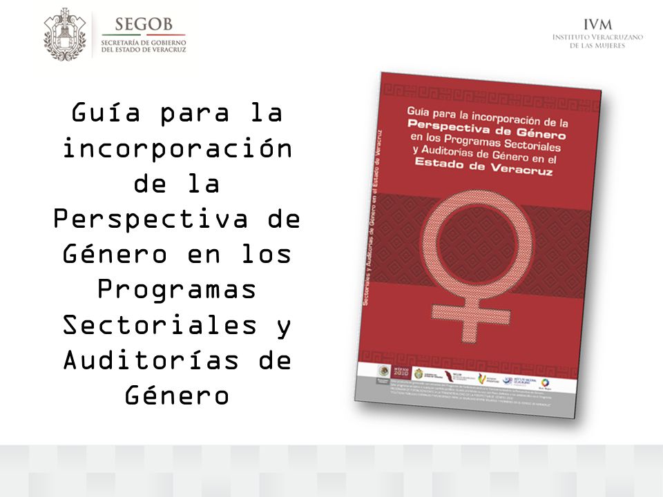 Guía para la incorporación de la Perspectiva de Género en los Programas Sectoriales y Auditorías de Género