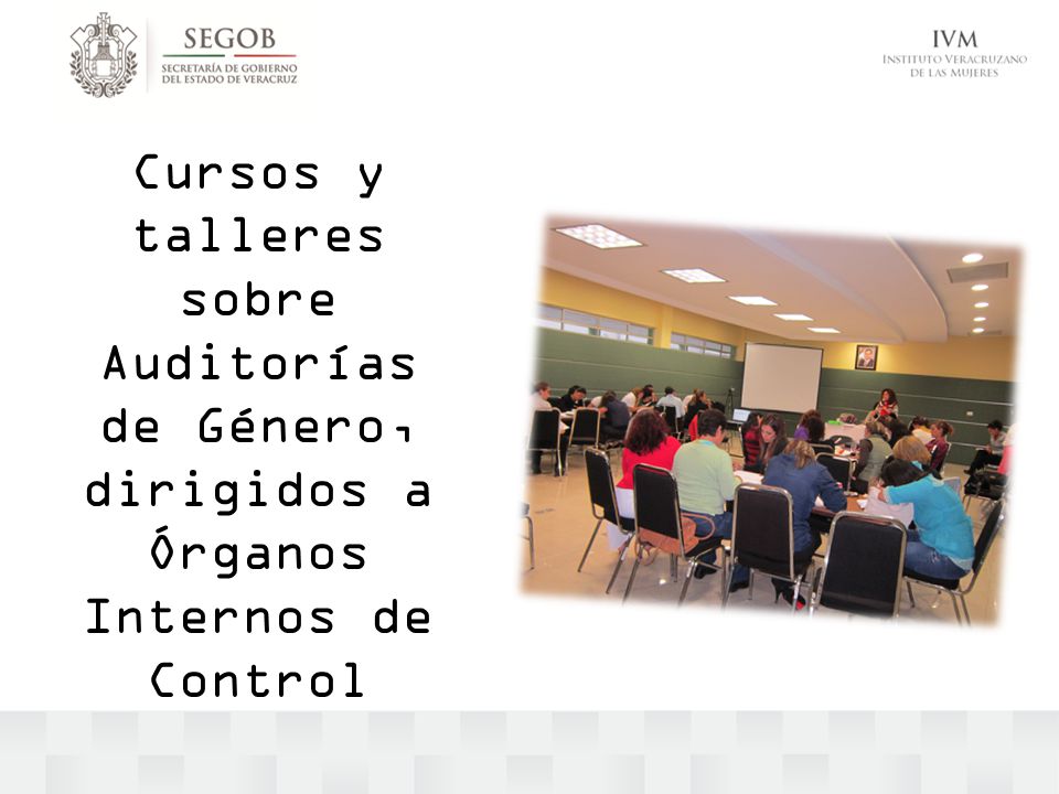 Cursos y talleres sobre Auditorías de Género, dirigidos a Órganos Internos de Control
