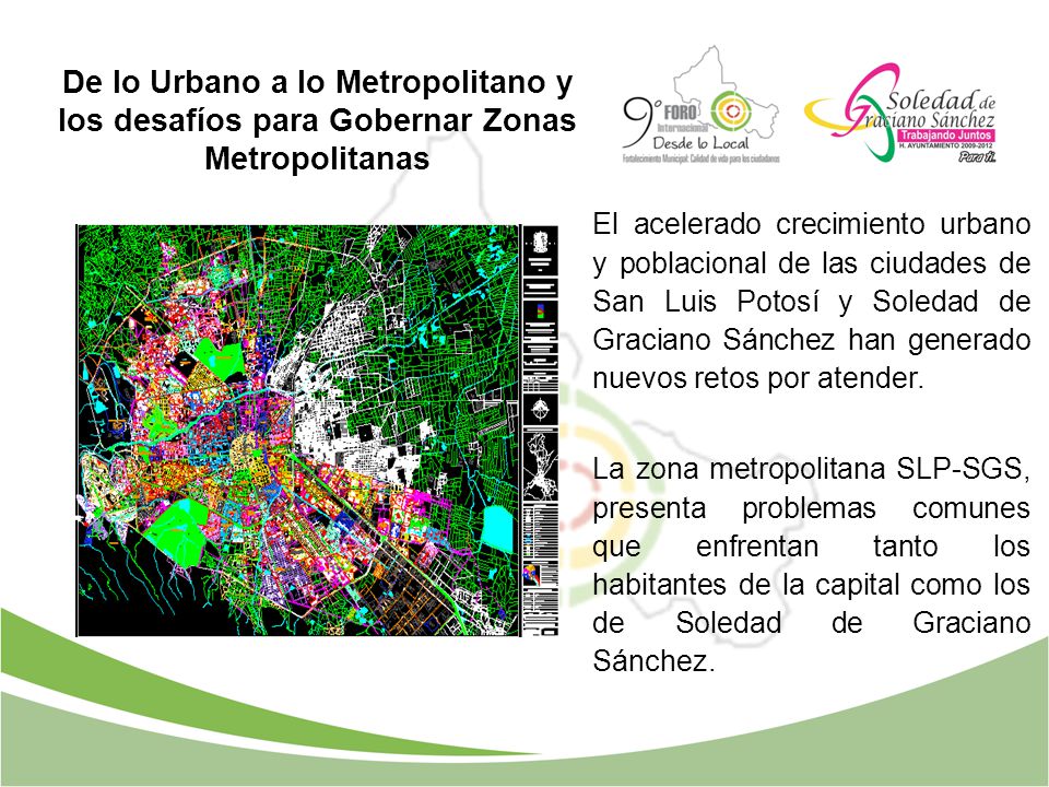 De lo Urbano a lo Metropolitano y los desafíos para Gobernar Zonas Metropolitanas