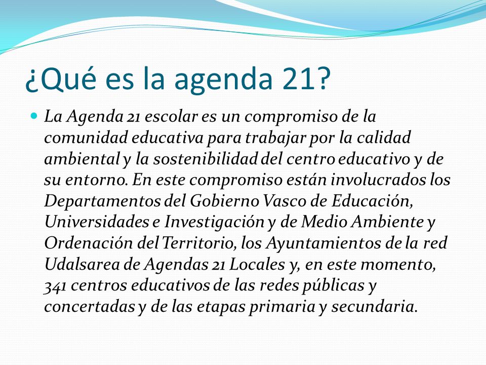 ¿Qué es la agenda 21