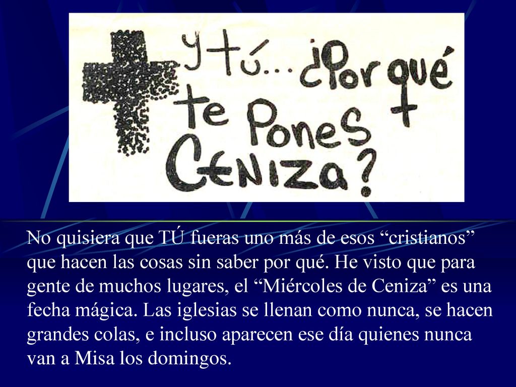 No quisiera que TÚ fueras uno más de esos cristianos que hacen las cosas sin saber por qué.
