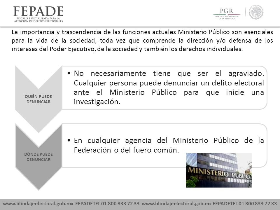 La importancia y trascendencia de las funciones actuales Ministerio Público son esenciales para la vida de la sociedad, toda vez que comprende la dirección y/o defensa de los intereses del Poder Ejecutivo, de la sociedad y también los derechos individuales.