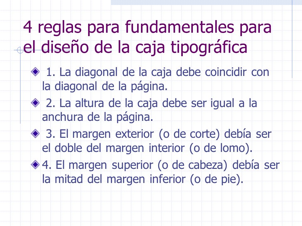 4 reglas para fundamentales para el diseño de la caja tipográfica