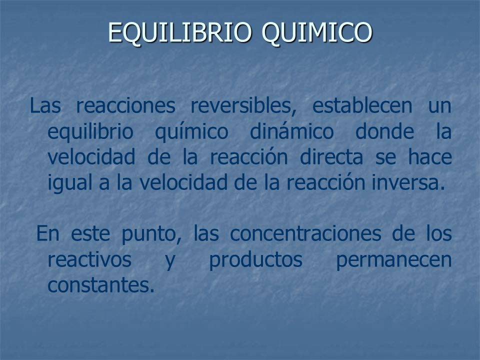 EQUILIBRIO QUIMICO