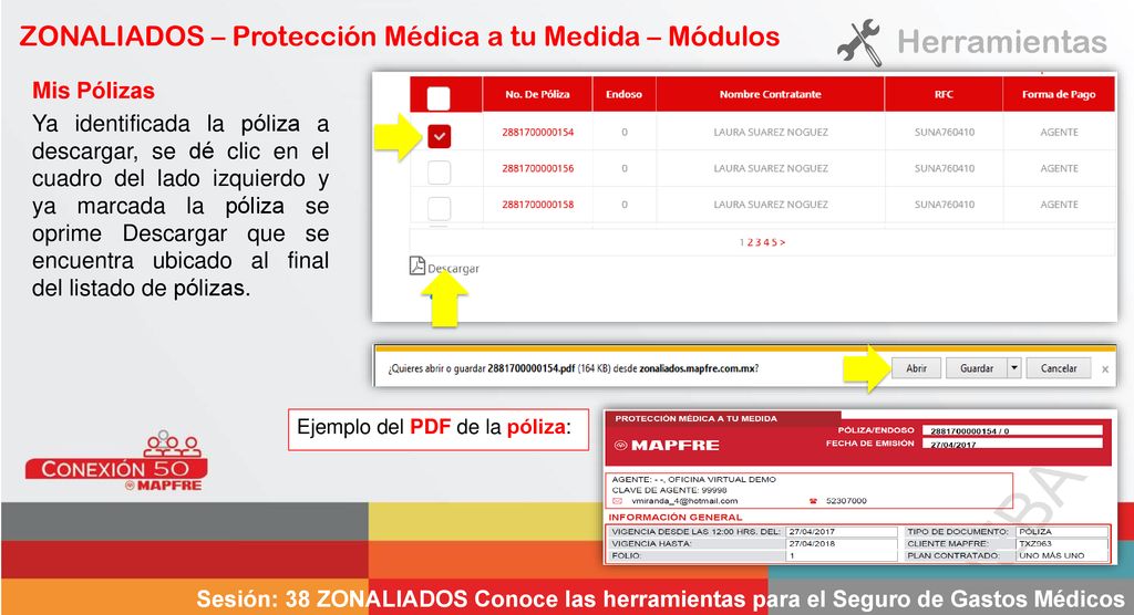 Herramientas ZONALIADOS – Protección Médica a tu Medida – Módulos
