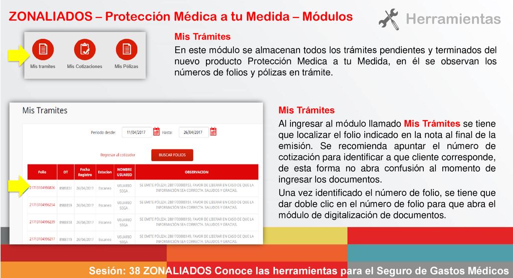 Herramientas ZONALIADOS – Protección Médica a tu Medida – Módulos