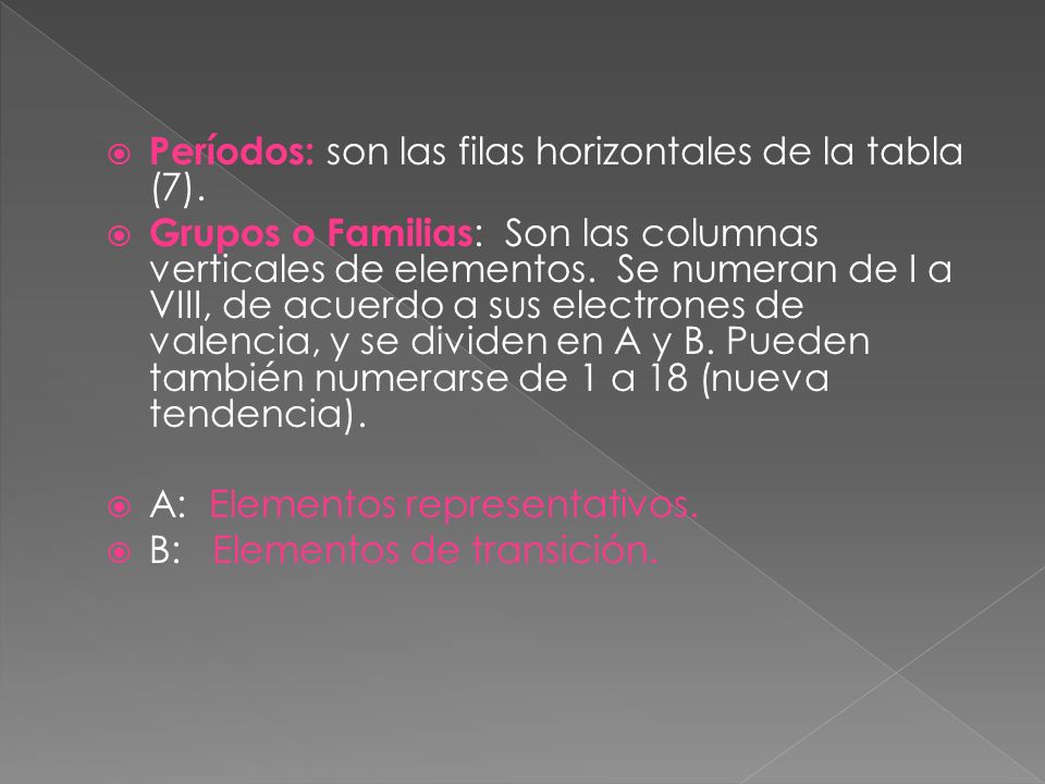 Períodos: son las filas horizontales de la tabla (7).