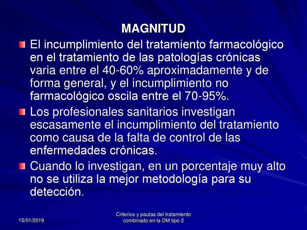 Criterios y pautas del tratamiento combinado en la DM tipo 2