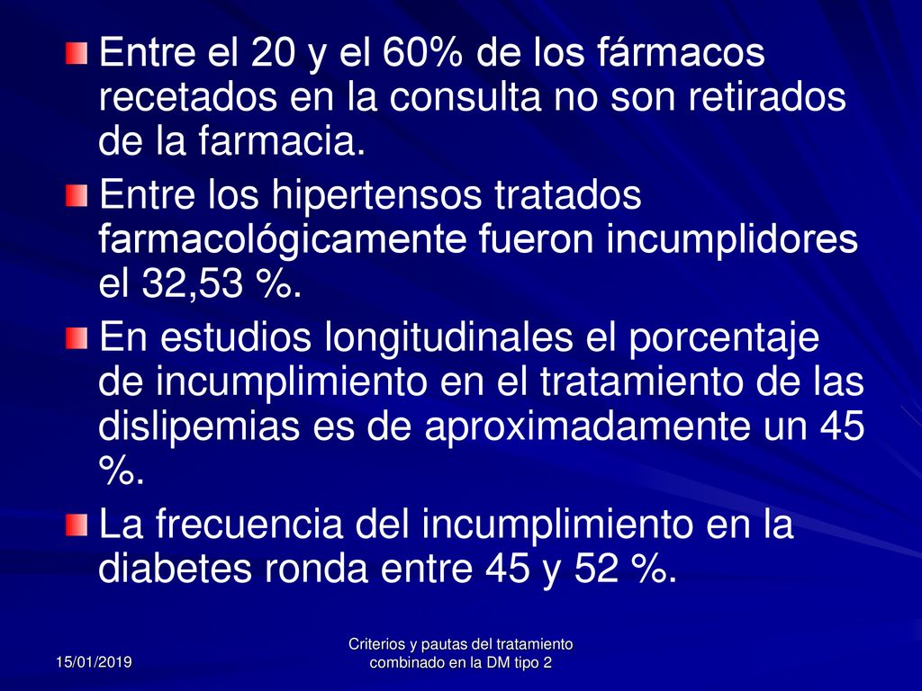 Criterios y pautas del tratamiento combinado en la DM tipo 2