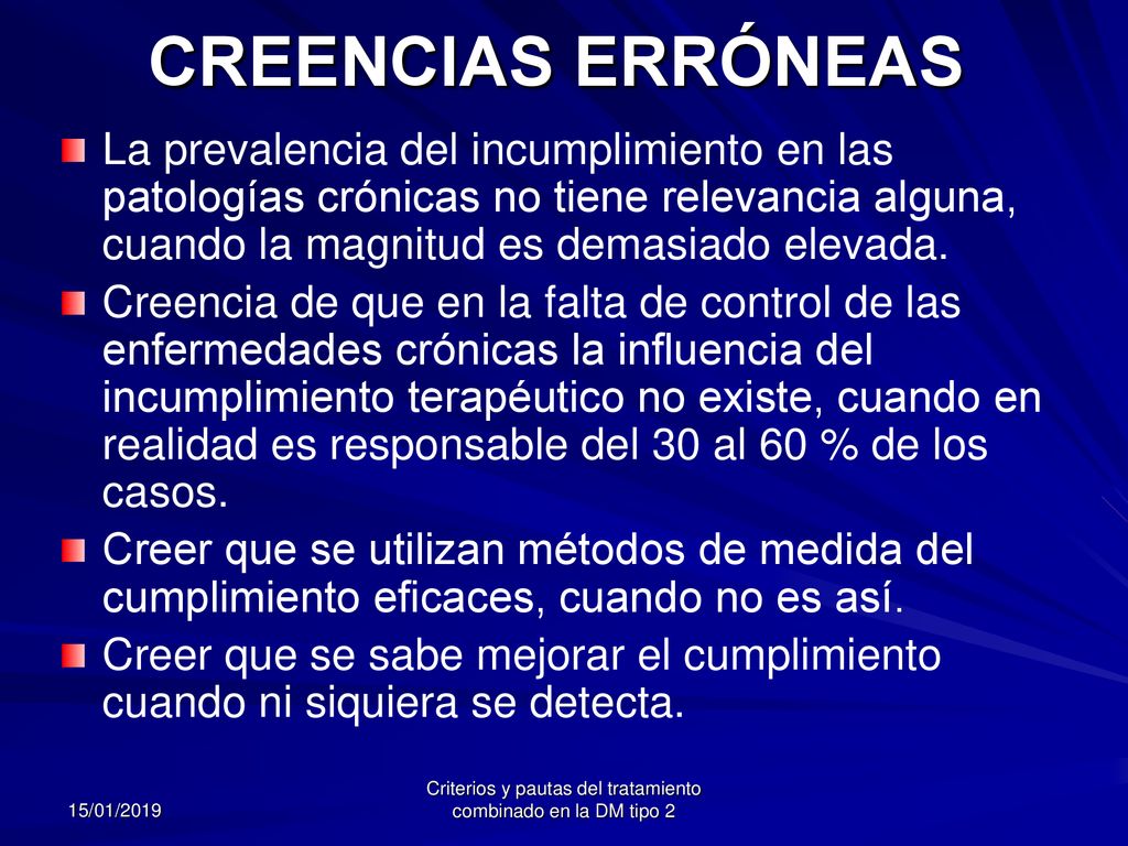 Criterios y pautas del tratamiento combinado en la DM tipo 2