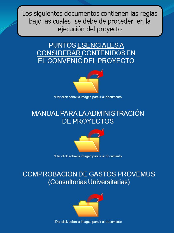 PUNTOS ESENCIALES A CONSIDERAR CONTENIDOS EN EL CONVENIO DEL PROYECTO