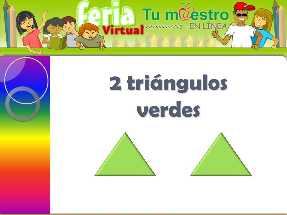 2 triángulos verdes