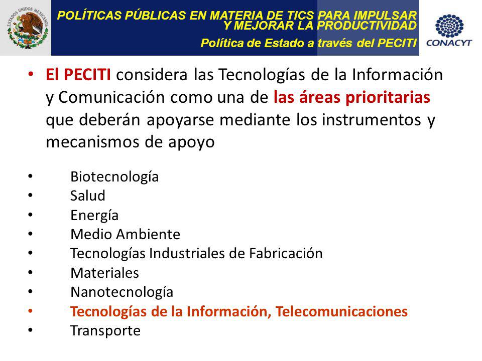 POLÍTICAS PÚBLICAS EN MATERIA DE TICS PARA IMPULSAR Y MEJORAR LA PRODUCTIVIDAD