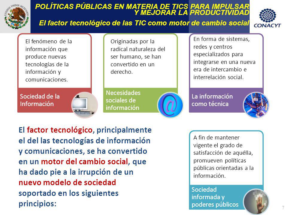 POLÍTICAS PÚBLICAS EN MATERIA DE TICS PARA IMPULSAR Y MEJORAR LA PRODUCTIVIDAD