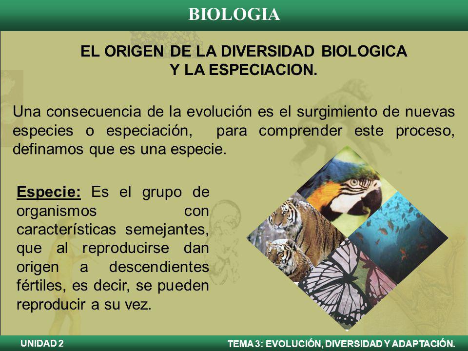 EL ORIGEN DE LA DIVERSIDAD BIOLOGICA
