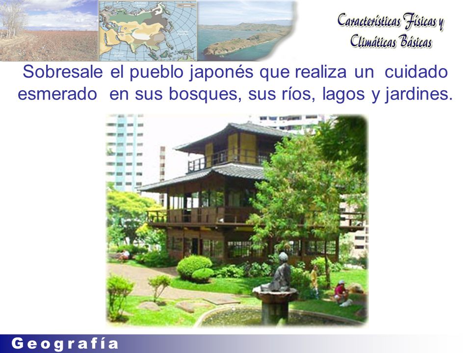 Sobresale el pueblo japonés que realiza un cuidado esmerado en sus bosques, sus ríos, lagos y jardines.