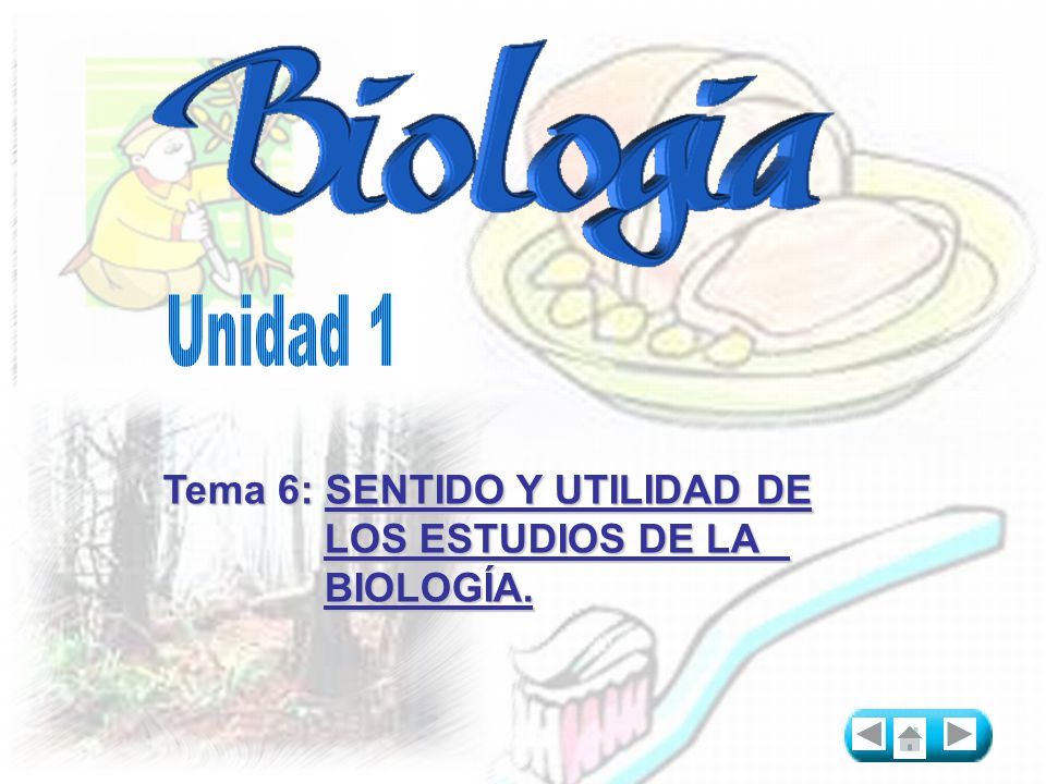 Unidad 1 Tema 6: SENTIDO Y UTILIDAD DE LOS ESTUDIOS DE LA BIOLOGÍA.
