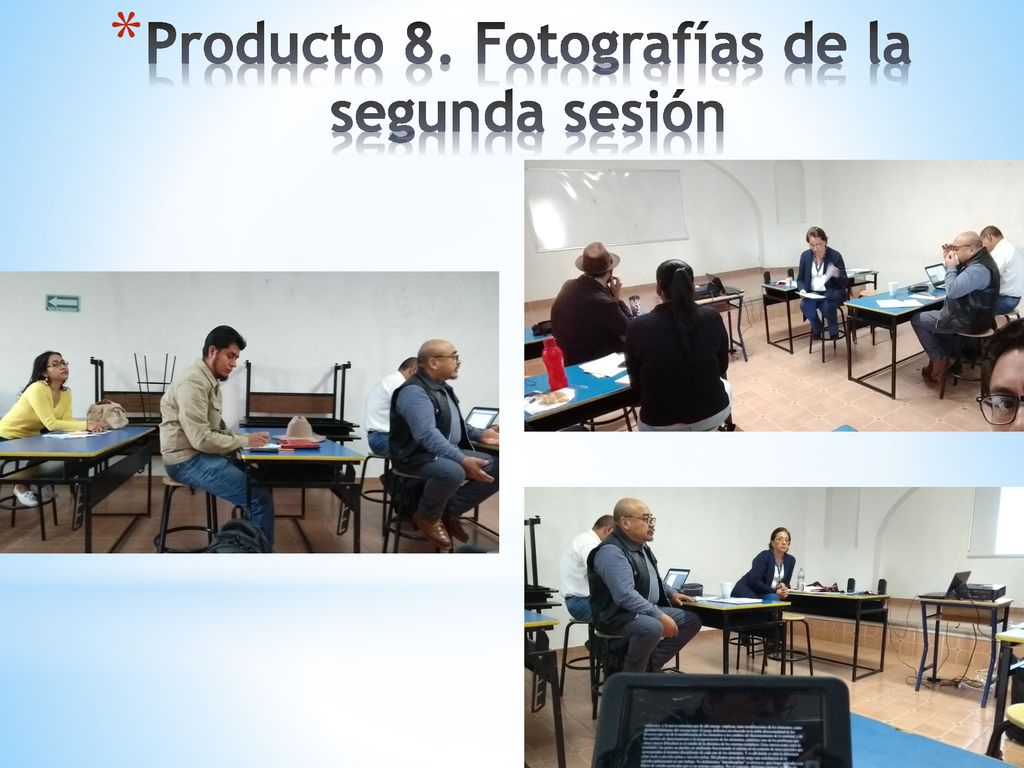 Producto 8. Fotografías de la segunda sesión