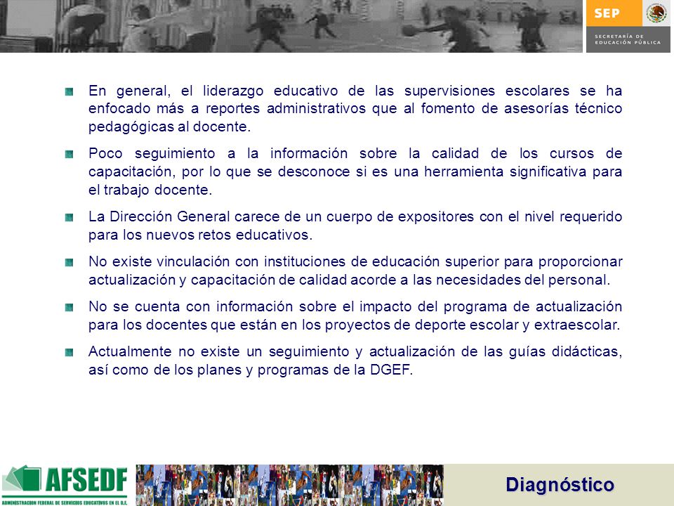 En general, el liderazgo educativo de las supervisiones escolares se ha enfocado más a reportes administrativos que al fomento de asesorías técnico pedagógicas al docente.