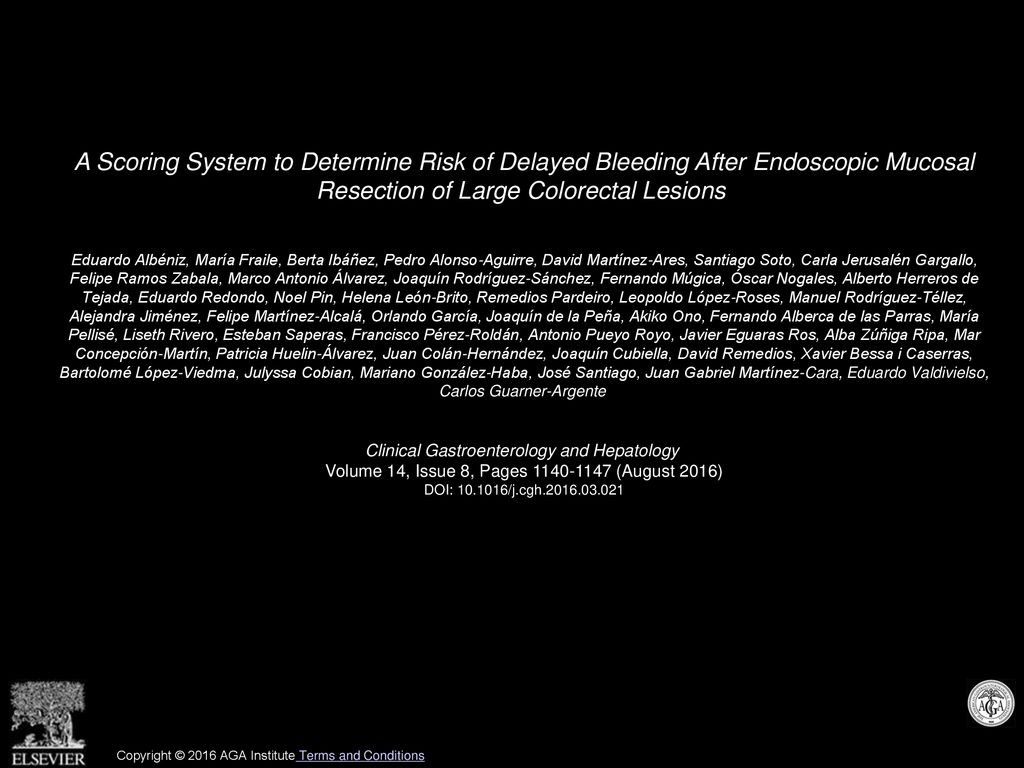 A Scoring System to Determine Risk of Delayed Bleeding After Endoscopic Mucosal Resection of Large Colorectal Lesions