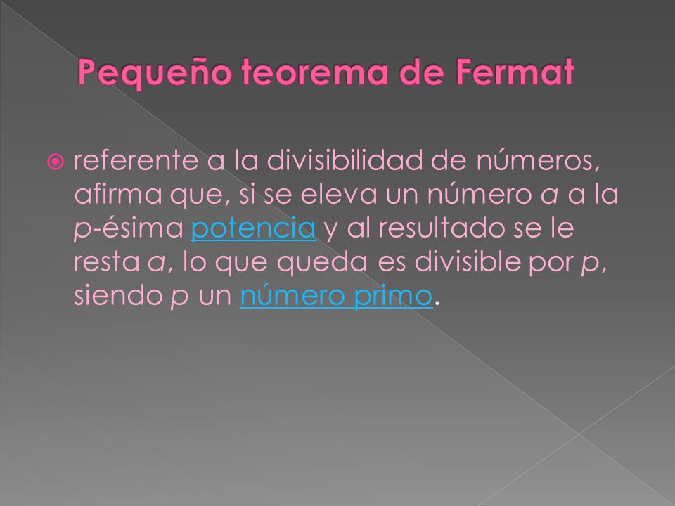 Pequeño teorema de Fermat