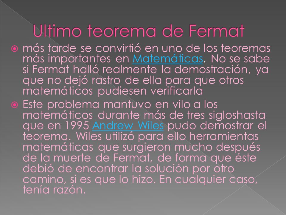 Ultimo teorema de Fermat