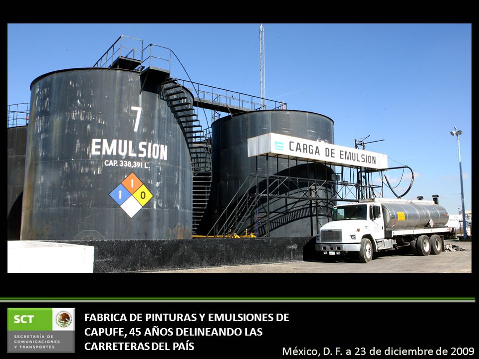 FABRICA DE PINTURAS Y EMULSIONES DE CAPUFE, 45 AÑOS DELINEANDO LAS CARRETERAS DEL PAÍS
